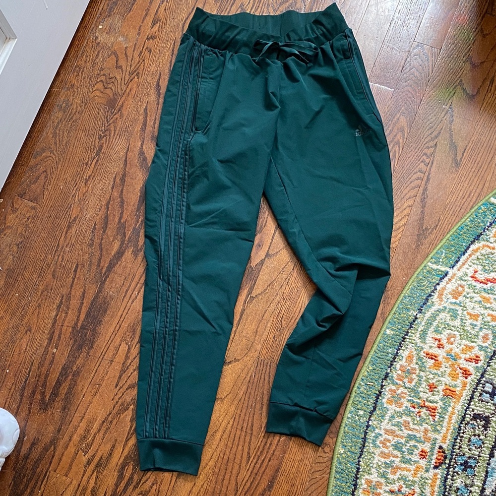 Hunter green Adidas joggers